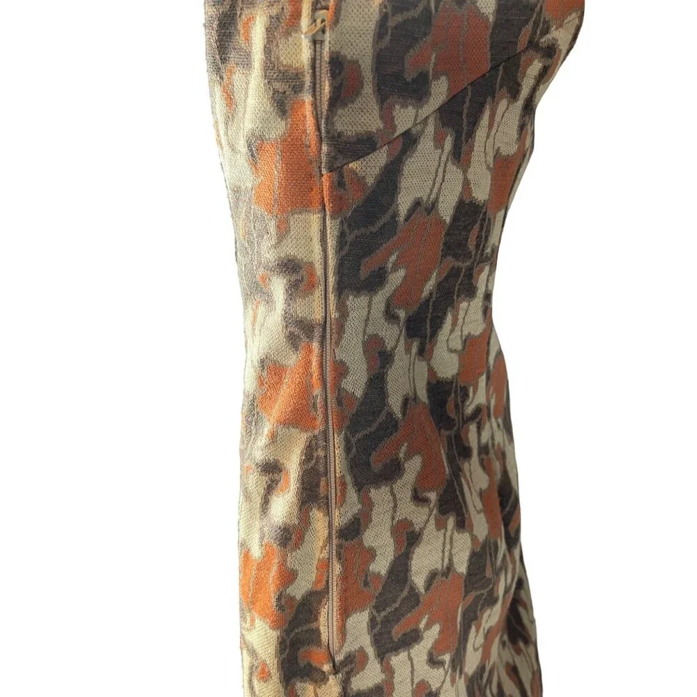 Vintage 1970’s Shanghai Artsy Retro Style Fitted Long Sleeve Midi Dress Sz 6 - Picture 6 of 9